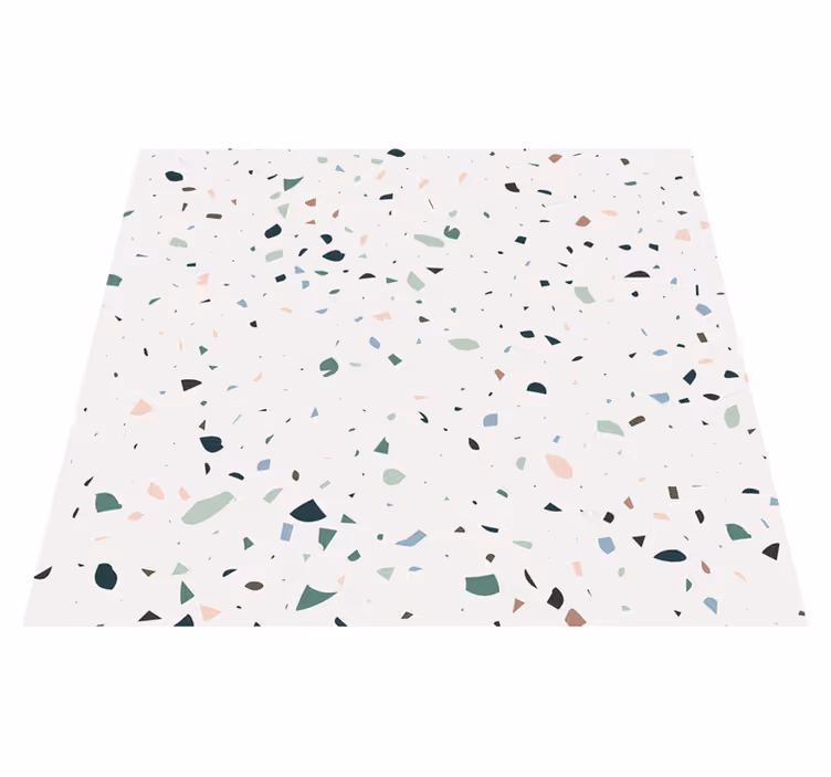 Outdoor vinyl rug white terrazzo design - TenStickers