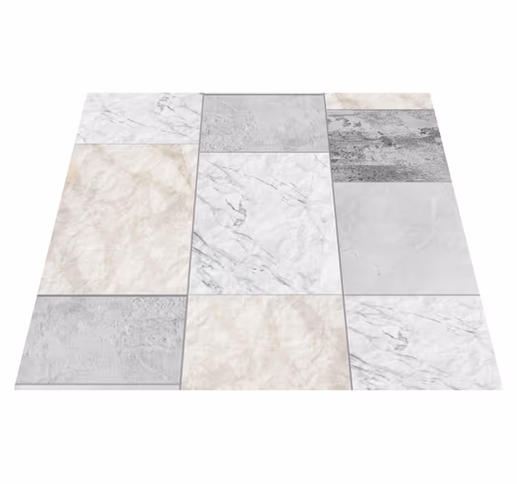 Outdoor vinyl rug with tile squares pattern - TenStickers