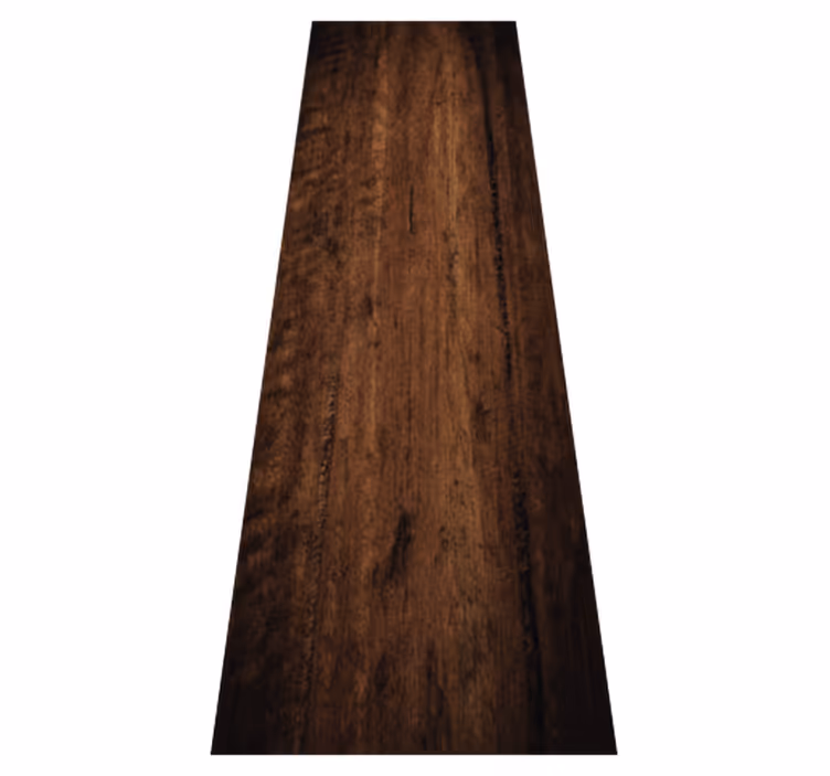 Outdoor vinyl rug in raw dark brown wood finish - TenStickers