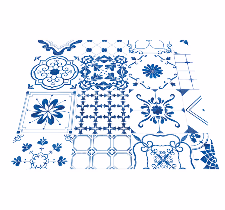 Outdoor vinyl rug nordic tile design - TenStickers