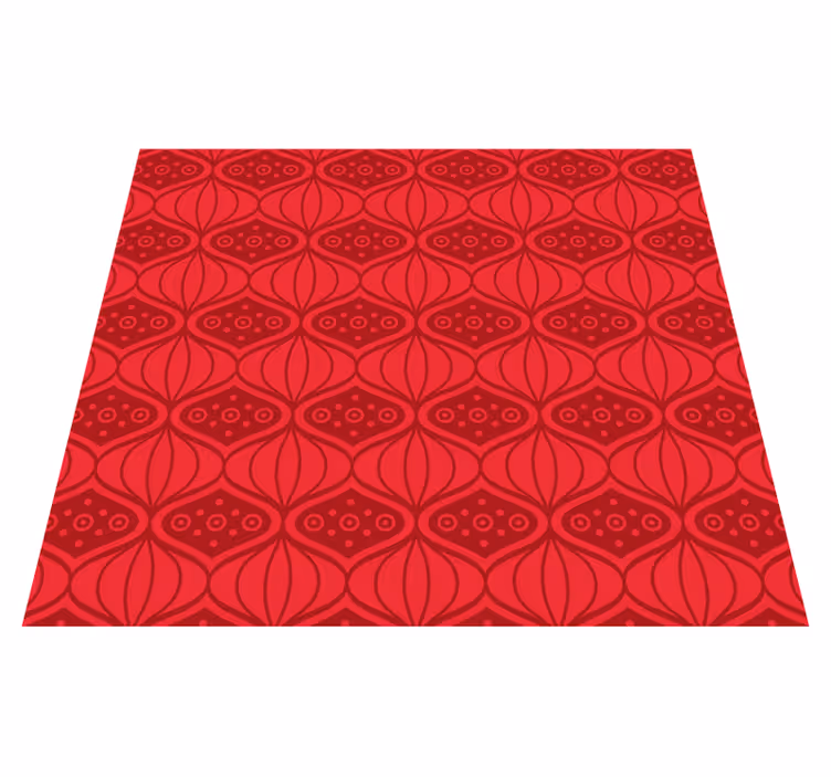 Red oriental style red vinyl rug - TenStickers