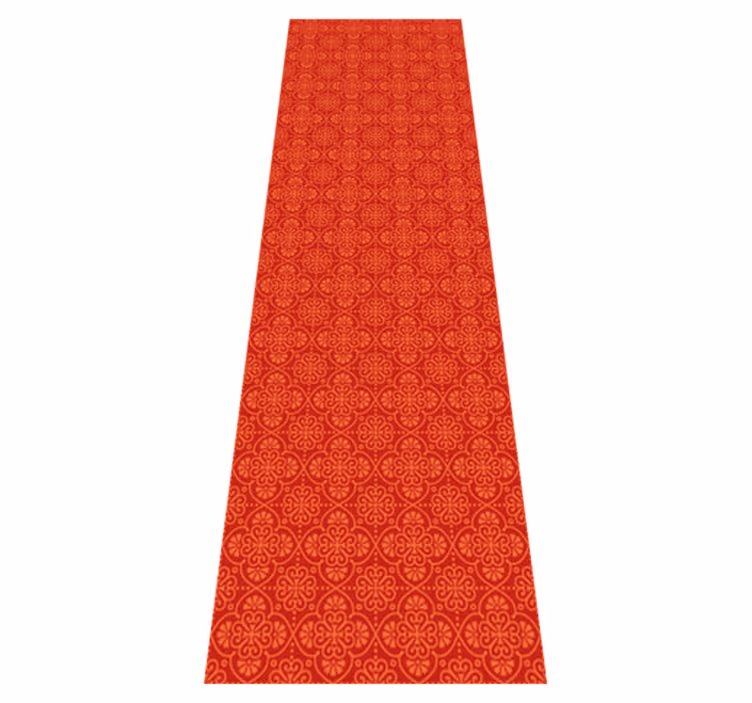 Red indian pattern red vinyl rug - TenStickers