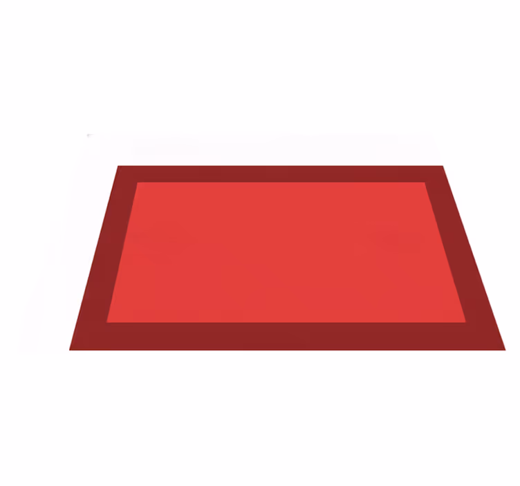 Red vinyl rug with dark red sides and lighter center - TenStickers