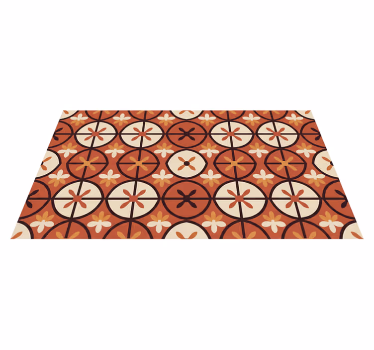 Red vinyl rug in rojo color for vibrant decor - TenStickers