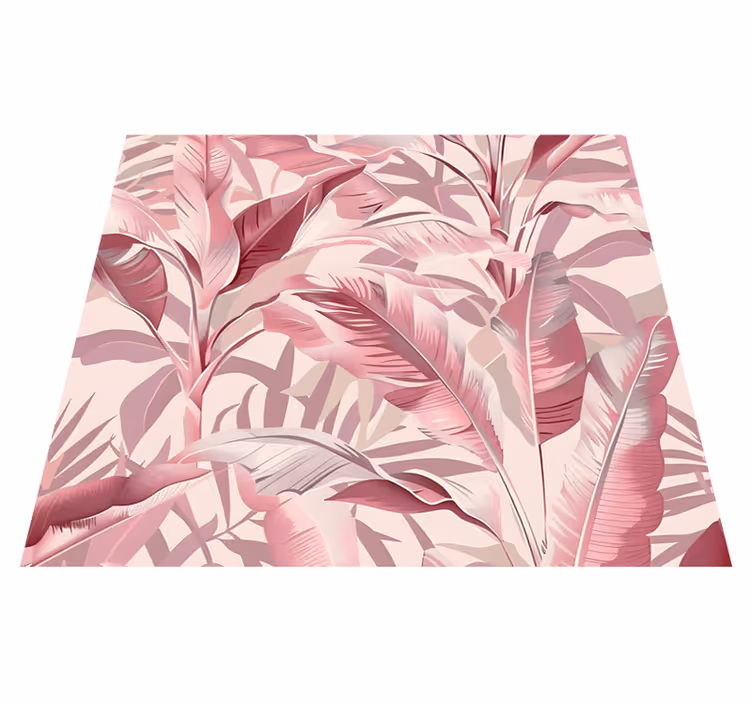 Pink vinyl rug rainforest retreat - TenStickers