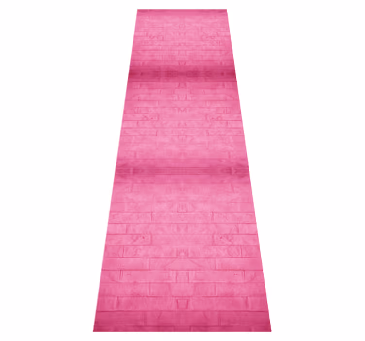 Pink vinyl rug in vibrant pink brick pattern - TenStickers