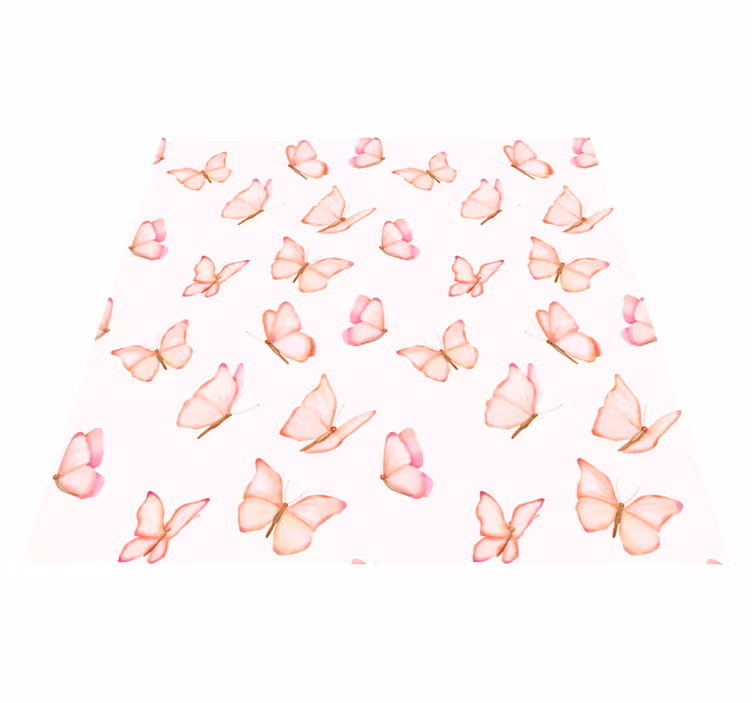 Pink vinyl rug with a pink pattern design - TenStickers