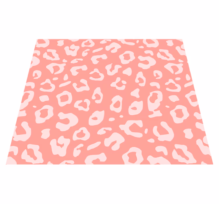 Pink vinyl rug leopard print design - TenStickers