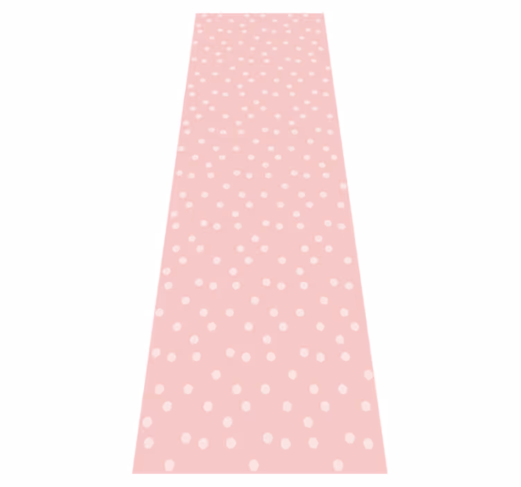 Pink vinyl rug with soft pastel dot background - TenStickers