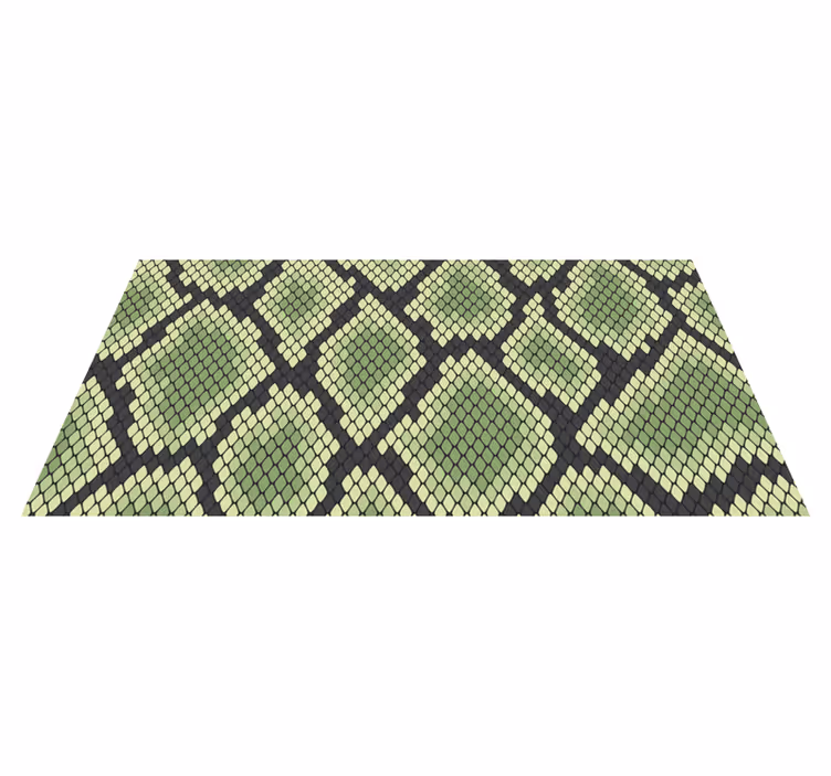 Green snakeskin animal print vinyl rug - TenStickers