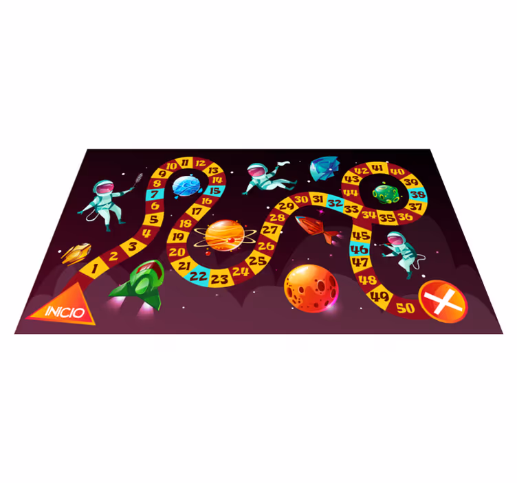 Space Adventure Game gaming vinyl rug - TenStickers