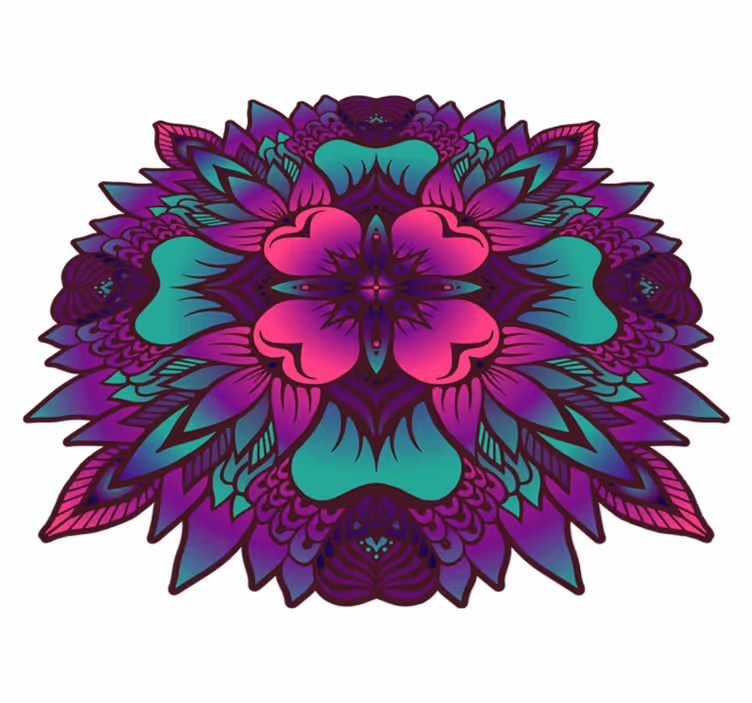 Mandala Design mandala vinyl rug - TenStickers