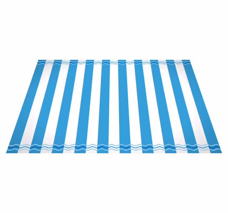 Blue and white striped sailor carpet - TenStickers