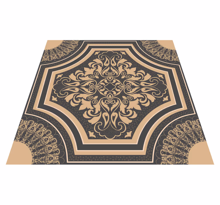 Fantastic barroque style vintage vinyl rug - TenStickers