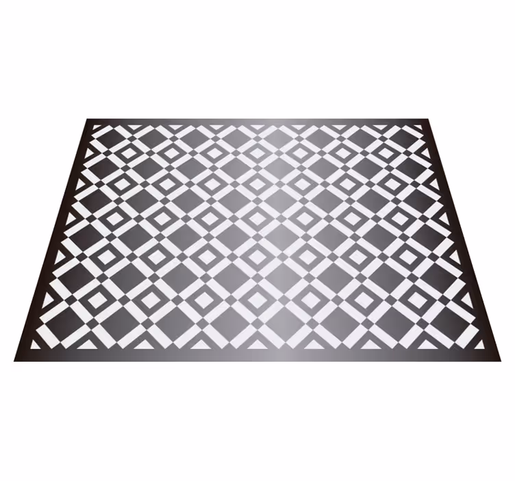Geometric diamonds living room vinyl rug - TenStickers