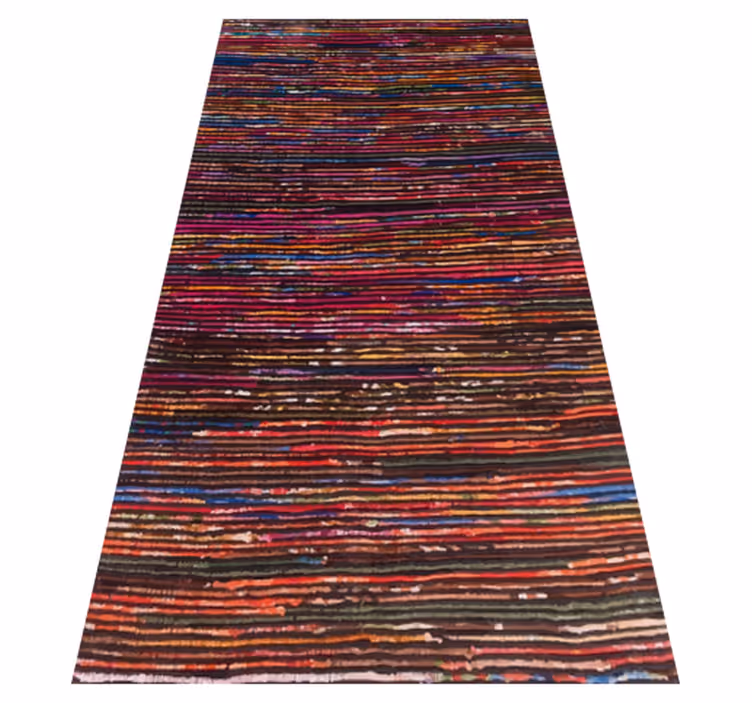 Multicolored Stripes stripes vinyl rug - TenStickers