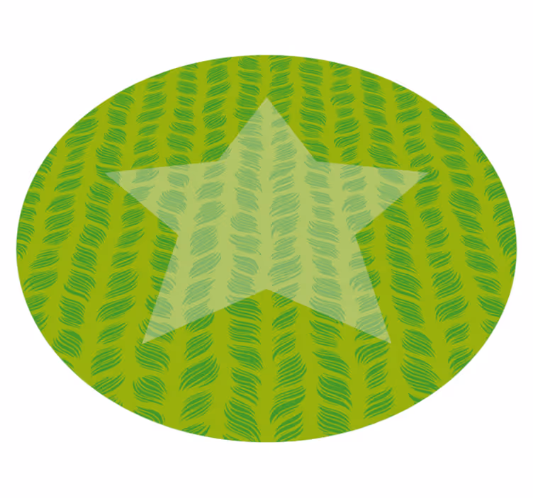 Star in a circle kids vinyl rug - TenStickers