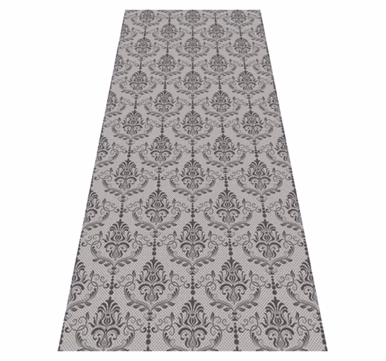 Textured vinyl rug graceful botanical muse - TenStickers