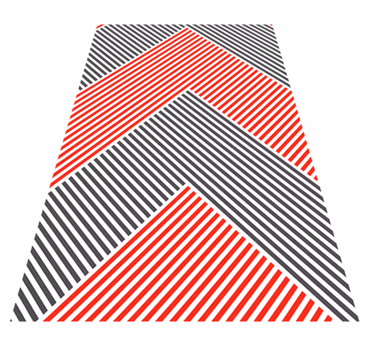 Chevron Striped Pattern stripes vinyl rug - TenStickers