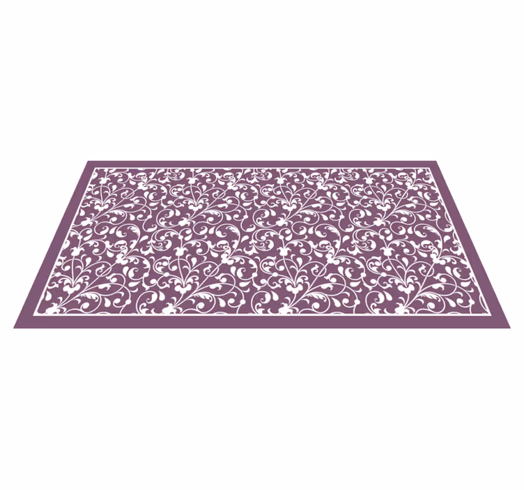 Ornamental leaf Paisley vinyl hall rug - TenStickers