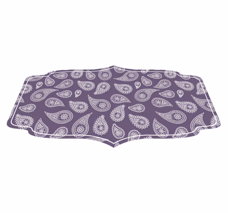Retro Paisley vinyl bedroom rug - TenStickers
