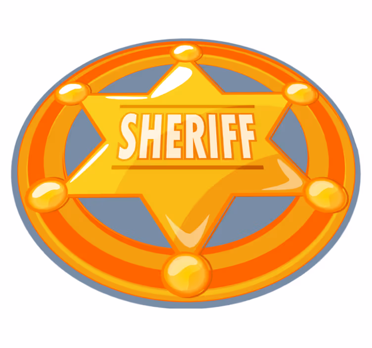 Cowboy star with name kids vinyl rug - TenStickers