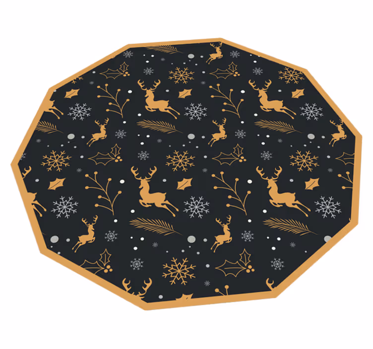 Festive Reindeer christmas vinyl rug - TenStickers