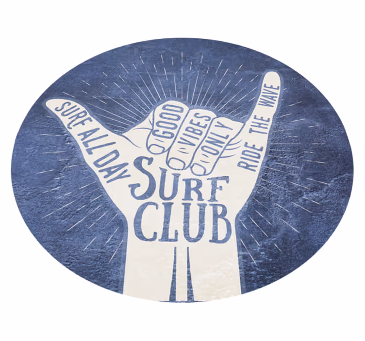 original shaka sign marble teen vinyl rug - TenStickers