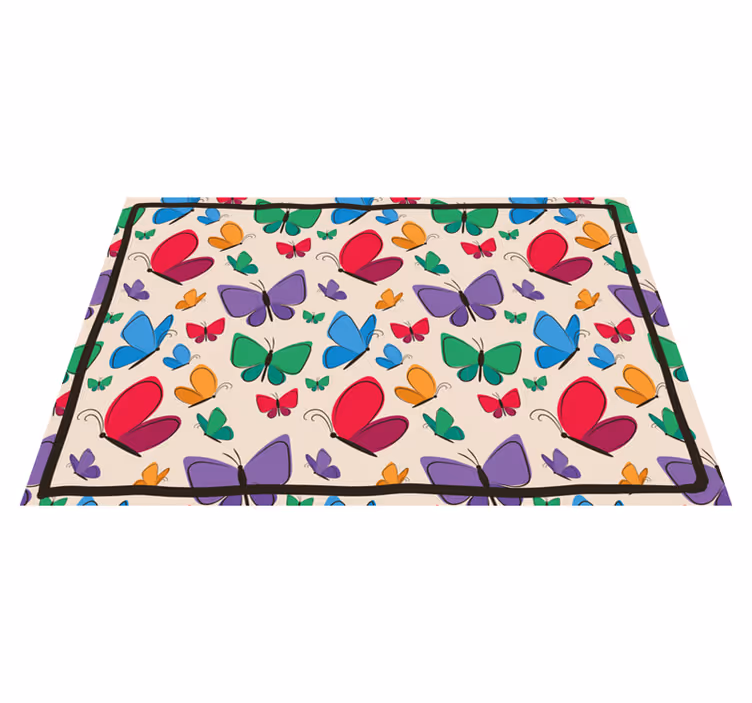 butterflies flying for kids animal rug - TenStickers