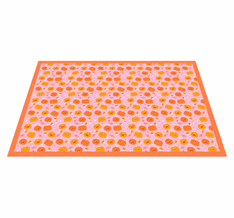 Cute pumpkins vinyl rug halloween rugs - TenStickers