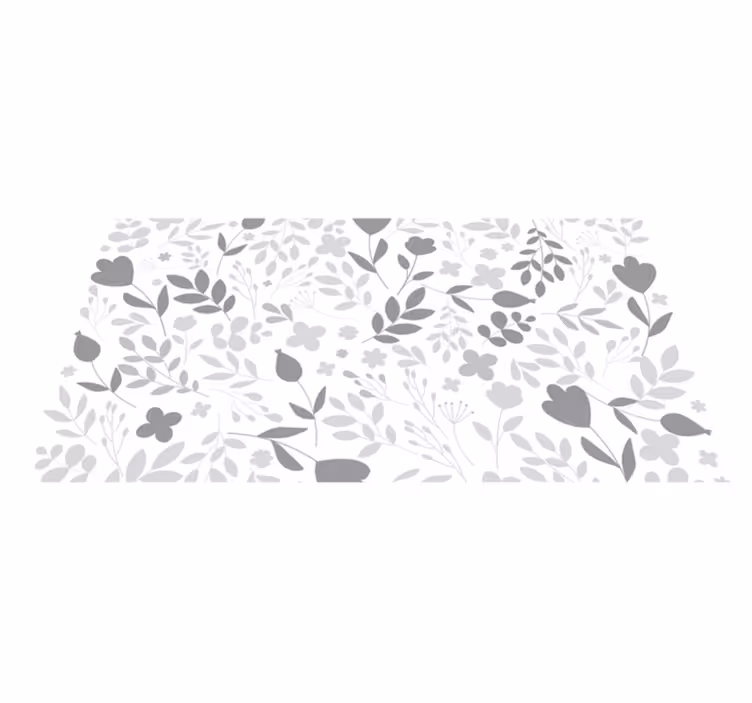 Floral Silhouette flower vinyl rug - TenStickers