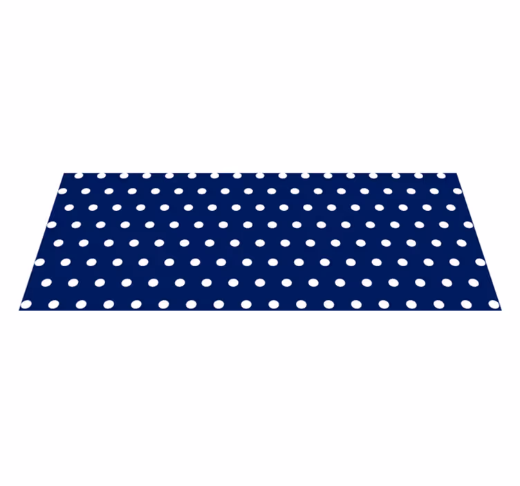 White Dots minimal vinyl rug - TenStickers