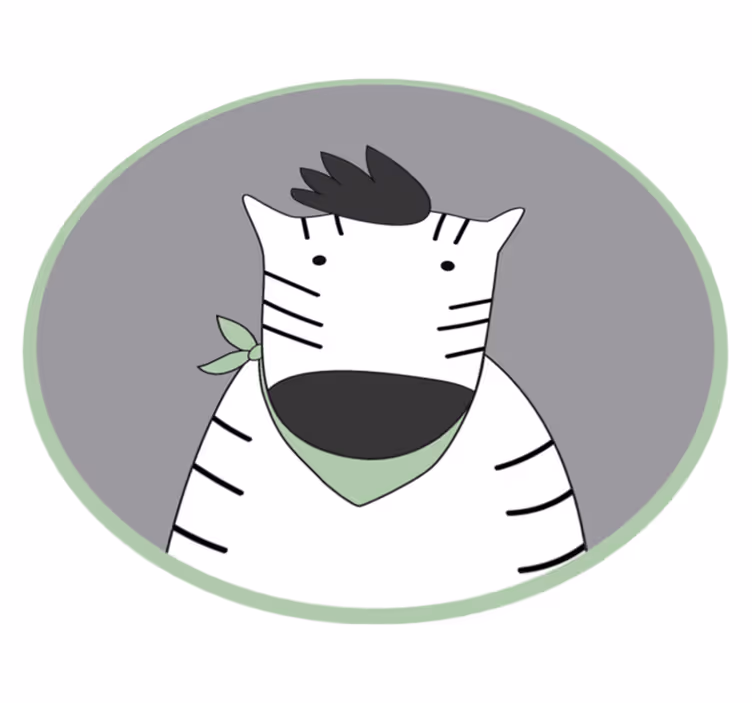 vinyl rug zebra for kids animal rug - TenStickers