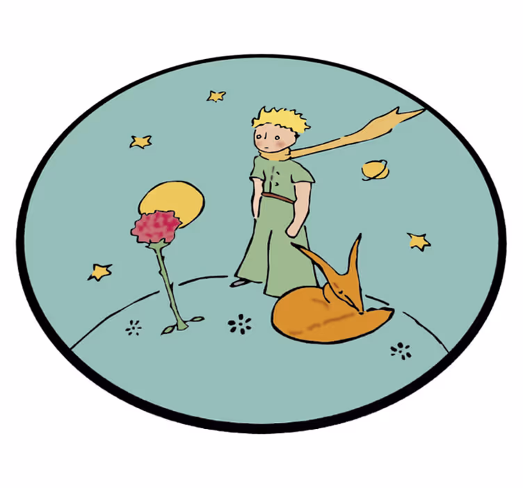 Little Prince with name personalised mat - TenStickers
