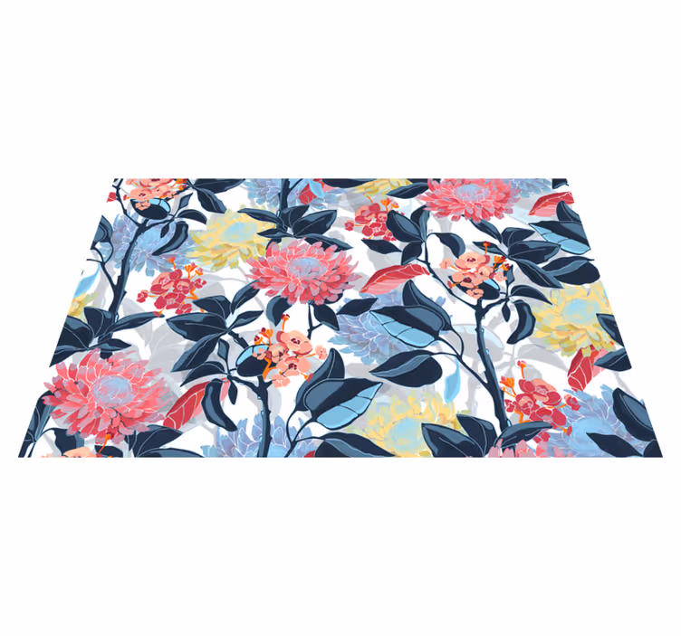 Floral Arrangement Detail flower vinyl rug - TenStickers