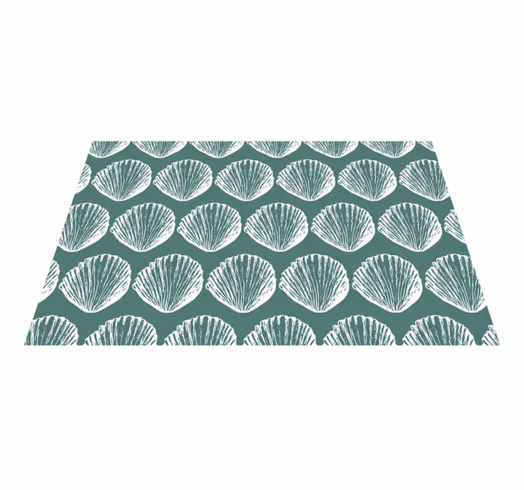 Shell Pattern flower vinyl rug - TenStickers