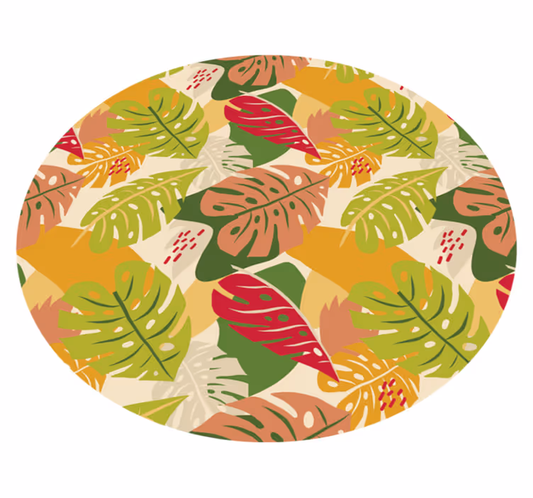 Alternative graphic monstera design nature rug - TenStickers