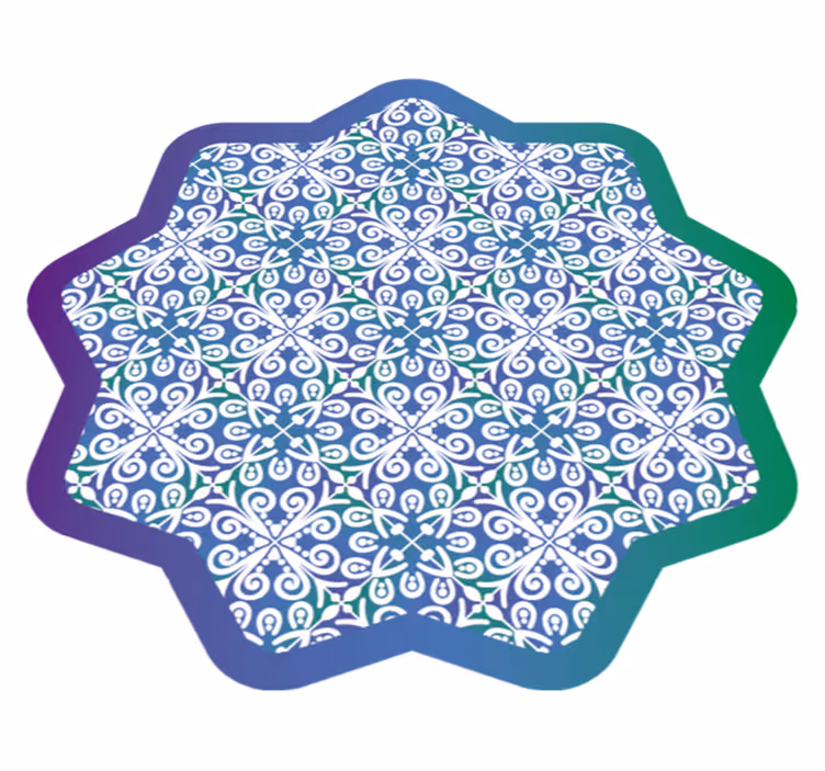 Intricate Tile Design floor carpet tiles - TenStickers