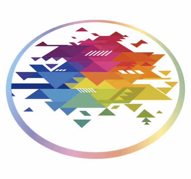 Colorful Geometric Shapes geometric rugs - TenStickers