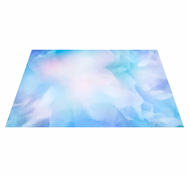 abstract blue sky modern rug - TenStickers