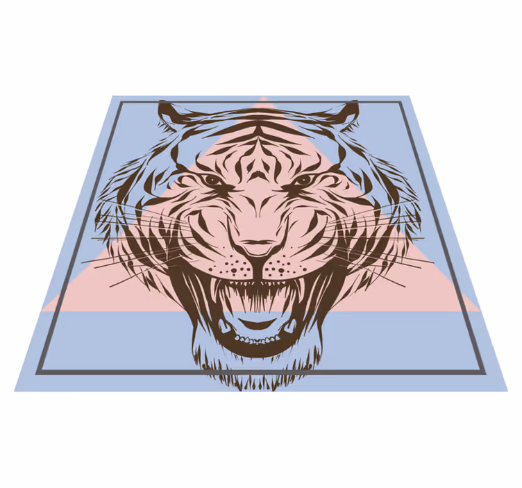 Hunting Tiger head animal rug - TenStickers