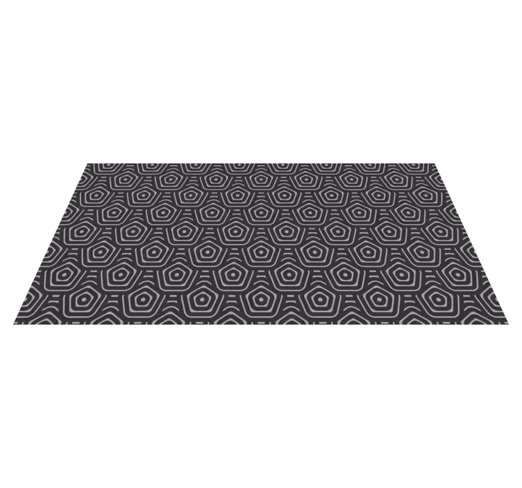 Concentric Diamonds geometric vinyl rug - TenStickers