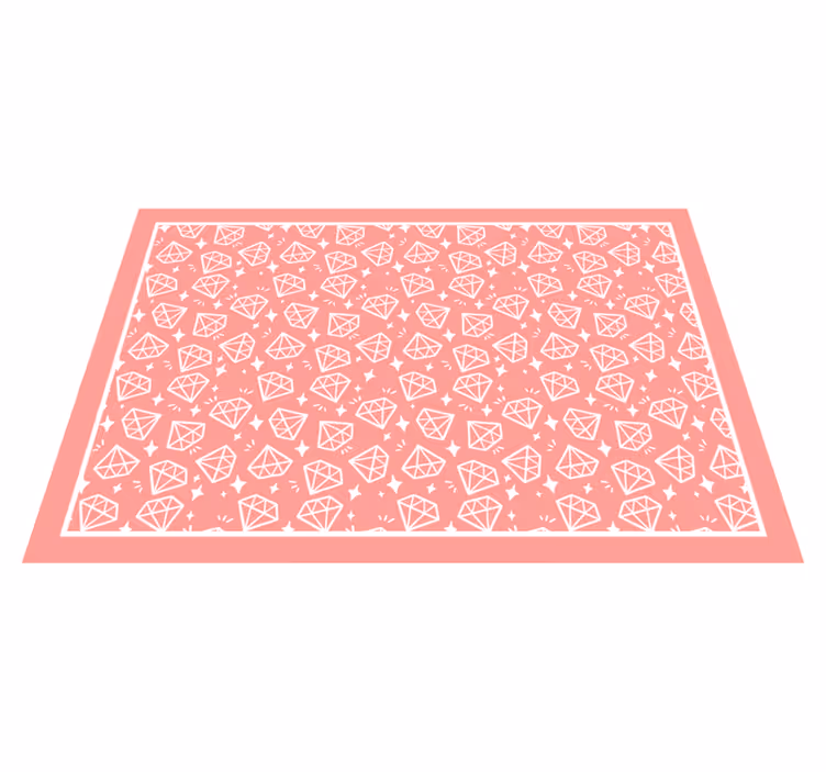 Geometric Diamonds Pink Hues geometric rugs - TenStickers