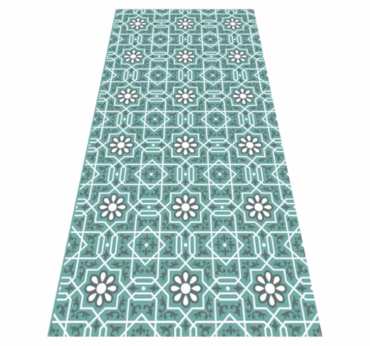 Moroccan Pattern tile vinyl rug - TenStickers