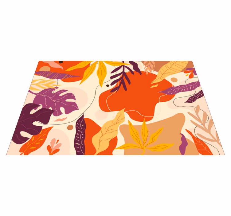 Autumn Foliage Patterns nature vinyl rug - TenStickers