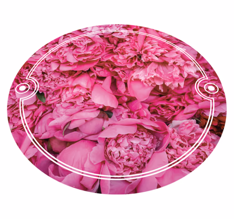 Floral Meditation Space flower vinyl rug - TenStickers