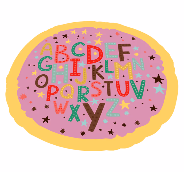 Educational Alphabetic alphabet vinyl rug - TenStickers