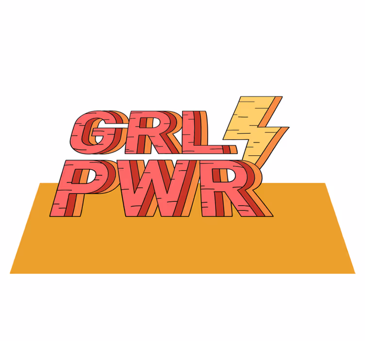 girl power custom rug vinyl - TenStickers