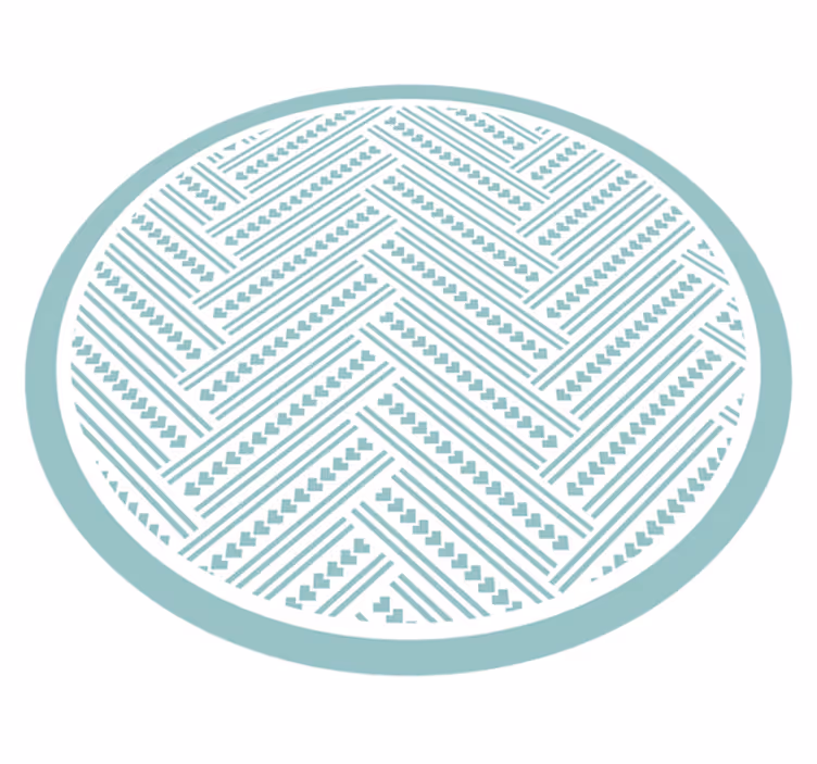 Geometric Pattern Round geometric vinyl rug - TenStickers
