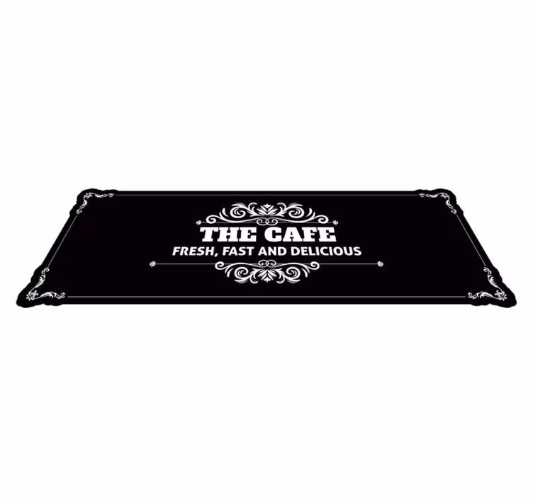 Cafe Fresh Delicious custom vinyl rug - TenStickers
